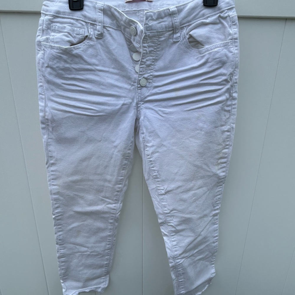 SO White Ankle Cropped Jeans Relaxed Fit
